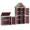 Berkfield 2 Piece Garden Tool Shed Set Mocha Solid Wood Pine 8