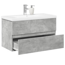 Berkfield 2 Piece Bathroom Furniture Set Concrete Grey Engineered Wood