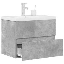 Berkfield 2 Piece Bathroom Furniture Set Concrete Grey Engineered Wood
