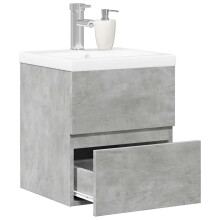 Berkfield 2 Piece Bathroom Furniture Set Concrete Grey Engineered Wood