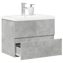 Berkfield 2 Piece Bathroom Furniture Set Concrete Grey Engineered Wood