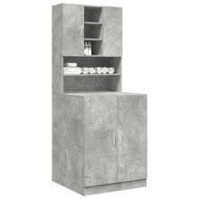 Berkfield Washing Machine Cabinets 2 pcs Concrete Grey Engineered wood