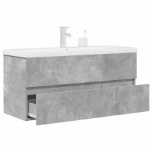 Berkfield 2 Piece Bathroom Furniture Set Concrete Grey Engineered Wood
