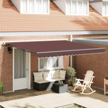 Berkfield Manual Retractable Awning Brown 400x300 cm