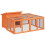 Berkfield Rabbit Hutch Brown 144x123x67.5 cm Solid Wood Pine 2