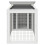 Berkfield Rabbit Hutch Grey 100.5x54x55 cm Solid Wood Pine 5