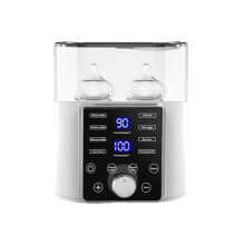 Double Baby Bottle Warmer with LCD Display, 24H Constant Temperature, Warming and Sterilizing Function