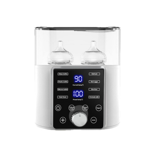 Double Baby Bottle Warmer with LCD Display, 24H Constant Temperature, Warming and Sterilizing Function