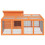 Berkfield Rabbit Hutch Brown 144x123x67.5 cm Solid Wood Pine 6