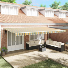 Berkfield Retractable Awning Retractable Manual Multicolour 600 x 300 cm