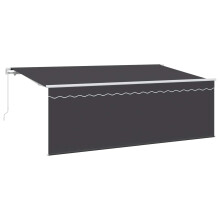 Berkfield Retractable Awning Retractable Manual Anthracite 400 x 200 cm