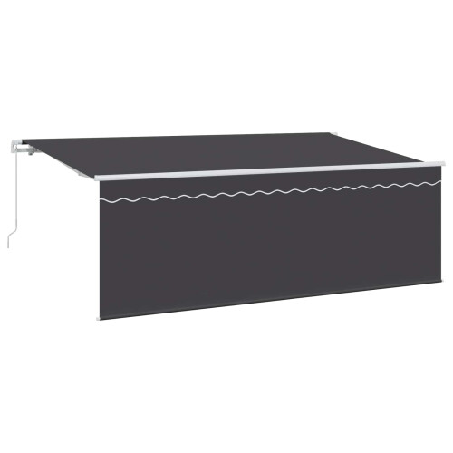 Berkfield Retractable Awning Retractable Manual Anthracite 400 x 200 cm