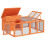 Berkfield Rabbit Hutch Brown 144x123x67.5 cm Solid Wood Pine 7
