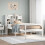 Berkfield Bookcase Bed without Mattress White 75x190 cm Small Single Solid Wood Pine 1