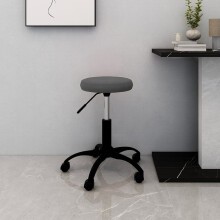 Berkfield Office Swivel Chair Dark Grey Velvet