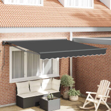 Berkfield Awning Frame Anthracite 300 x 250 cm Polyester with PU coating