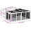 Berkfield Rabbit Hutch Brown 144x123x67.5 cm Solid Wood Pine 10
