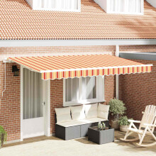 Berkfield Retractable Awning Manual Yellow 400 x 200 cm Fabric
