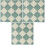 3Pcs Mini House Flooring Green Simulation Retro Floor Tile Props 2