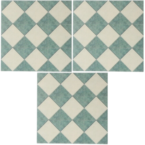 3Pcs Mini House Flooring Green Simulation Retro Floor Tile Props 1