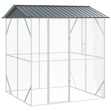 Berkfield Bird Cage Anthracite 215 x 208 x 247 cm Galvanised Steel