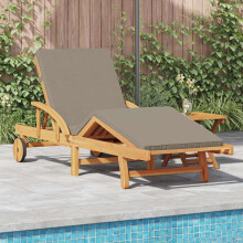 Berkfield Sun Lounger 2 pcs Taupe 200 x 67 x 84 cm Solid Acacia Wood