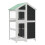 Berkfield Bird House Grey 97x81x152 cm Solid Wood Pine 2