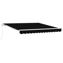 Berkfield Awning Retractable Manual Black 300 x 250 x 165 cm Polyester
