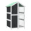 Berkfield Bird House Grey 97x81x152 cm Solid Wood Pine 6