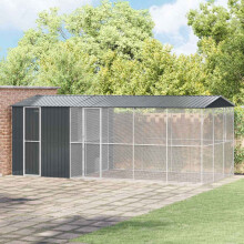 Berkfield Bird Cage Anthracite 645 x 310 x 247 cm Galvanised Steel