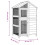 Berkfield Bird House Grey 97x81x152 cm Solid Wood Pine 8