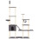 Berkfield Cat Tree with Sisal Scratching Posts Dark Grey 279 cm 3