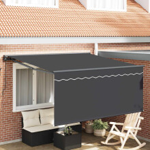 Berkfield Retractable Awning Manual Anthracite 350 x 250 cm