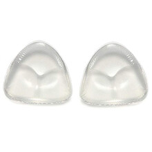 Waterproof Silicone Bra Inserts Push Up Pads for Bikini Swimsuits, Invisible Natural Lift Enhancers, Transparent Large 1 Pair