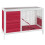 Berkfield Rabbit Hutch Red 103x44x69.5 cm Solid Wood Pine 2