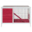 Berkfield Rabbit Hutch Red 103x44x69.5 cm Solid Wood Pine 3