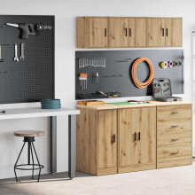 Berkfield Garage Cabinets 2 pcs Artisan Oak Engineered Wood