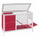 Berkfield Rabbit Hutch Red 103x44x69.5 cm Solid Wood Pine 4