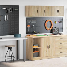 Berkfield Garage Cabinets 2 pcs Sonoma Oak Engineered Wood