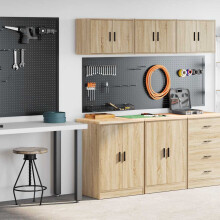Berkfield Garage Cabinets 2 pcs Sonoma Oak Engineered Wood