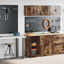 Berkfield Garage Cabinets 2 pcs Smoked Oak Engineered Wood