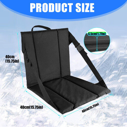 Folding Stadium Seat Cushion With Backrest Waterproofs Designs 2
