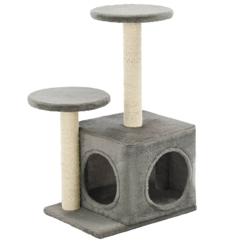 Berkfield Cat Tree with Sisal Scratching Posts 60 cm Grey 1