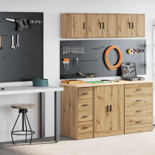 Berkfield Garage Cabinets 2 pcs Artisan Oak Engineered Wood