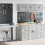 Berkfield Garage Cabinets 2 pcs Concrete Grey Engineered Wood 1