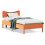 Berkfield Bed Frame without Mattress Wax Brown 75x190 cm Small Single Solid Wood Pine 1