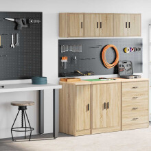 Berkfield Garage Cabinets 2 pcs Sonoma Oak Engineered Wood