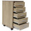 Berkfield Office Drawer Unit with Castors 5 Drawers Oak 5
