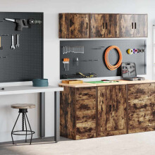 Berkfield Garage Cabinets 2 pcs Smoked Oak Engineered Wood