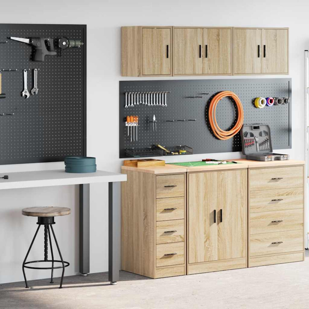 Photos - Tool Box Berkfield Garage Cabinets 2 pcs Sonoma Oak Engineered Wood